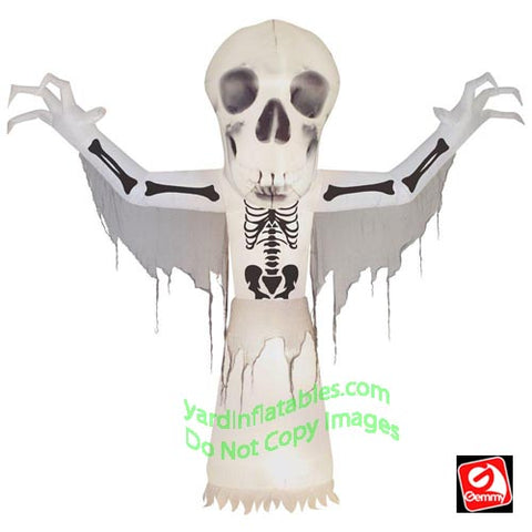 10' Gemmy Airblown Inflatable Halloween Short Circuit Skeleton Bare-Bones