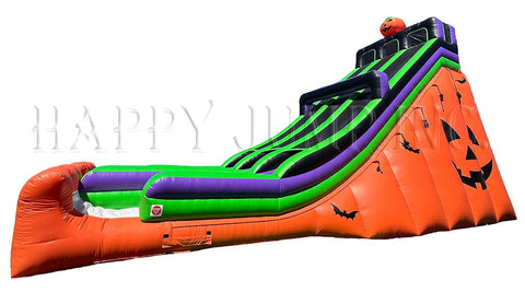 28 Foot Halloween Double Lane Inflatable Slide