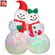 4' Gemmy Airblown Inflatable Projection Kaleidoscope Snowman Couple Scene