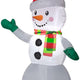 4' Gemmy Airblown Inflatable Snowman w/ Santa Hat and Scarf