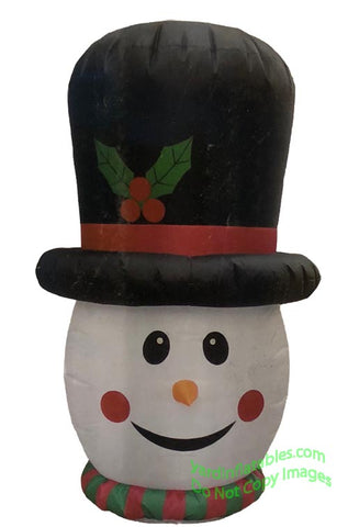 4' Air Blown Inflatable Disco Snowman Head
