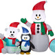 6.5' Gemmy Airblown Inflatable Christmas Snowman, Penguin, & Polar Bear Scene w/ Ornaments