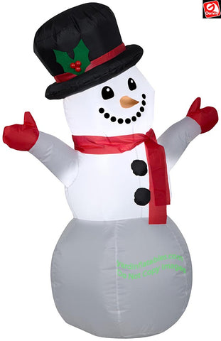 3.5' Gemmy Airblown Snowman w/ Red Mittens