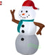 3 1/2' Gemmy Airblown Inflatable Snowman w/ Stick Arms and Santa Hat