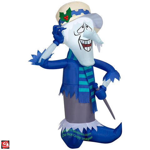 3.5' Gemmy Airblown Inflatable Christmas Snow Miser w/ Hat & Cane