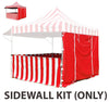 Image of 10' x 10' 50mm Speedy Pop-up Carnival Tent Sidewall Kit, Red and White Strip 