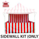 10' x 10' 50mm Speedy Pop-up Carnival Tent Sidewall Kit, Red and White Strip