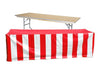 Image of Vinyl 6' Banquet Table Cover, Red & White