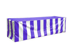 Vinyl 8' Banquet Table Cover, Blue & White