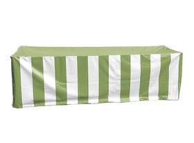 Vinyl 8' Banquet Table Cover, Green & White
