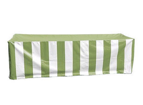 Vinyl 8' Banquet Table Cover, Green & White