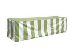 Vinyl 6' Banquet Table Cover, Green & White