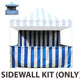 10' x 10' 50mm Speedy Pop-up Carnival Tent Sidewall Kit, Blue and White Strip