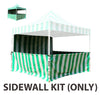 Image of 10' x 10' 50mm Speedy Pop-up Carnival Tent Sidewall Kit, Green and White Strip 