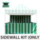10' x 10' 50mm Speedy Pop-up Carnival Tent Sidewall Kit, Green and White Strip