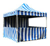 Image of 10' x 10' 50mm Speedy Pop-up Carnival Tent with Sidewalls, Blue and White