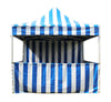 Image of 10' x 10' 50mm Speedy Pop-up Carnival Tent with Sidewalls, Blue and White