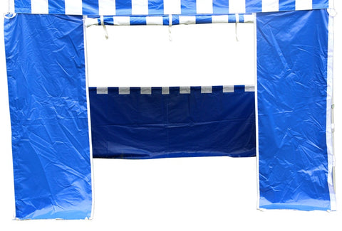 10' x 10' 50mm Speedy Pop-up Carnival Tent with Sidewalls, Blue and White