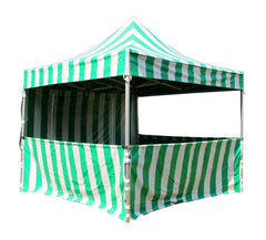 10' x 10' 50mm Speedy Pop-up Party Tent with Sidewalls, Green and White