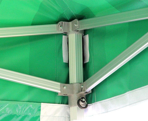 10' x 10' 50mm Speedy Pop-up Party Tent with Sidewalls, Green and White