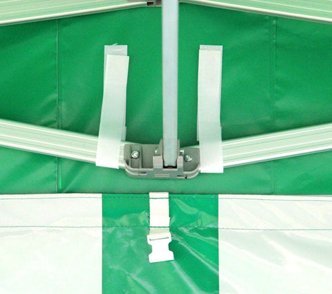 10' x 10' 50mm Speedy Pop-up Party Tent with Sidewalls, Green and White