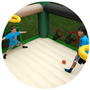 Island Hopper Fort All Sport Bounce House Soccer Shot Game