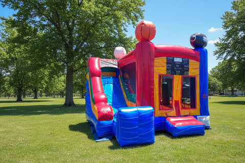 5 X Sport Combo Marble Commercial Inflatable Bounce House Combo - CO2324-1M