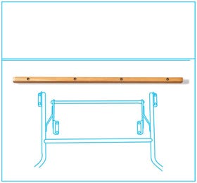Replacement Wood Runner for 96" Rectangle Folding Table
