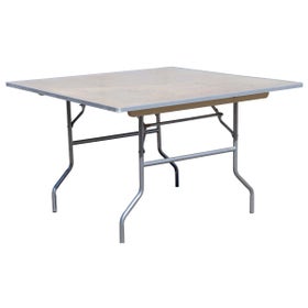 30" Square Wood Folding Table