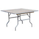 30" Square Wood Folding Table