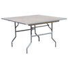 Image of 30" Square Wood Folding Table