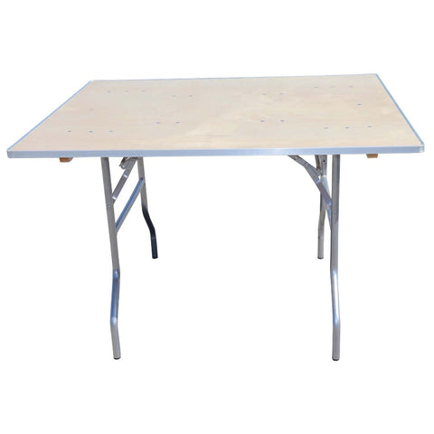 30" Square Wood Folding Table