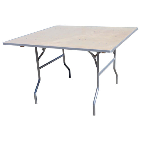 60" Square Wood Folding Table