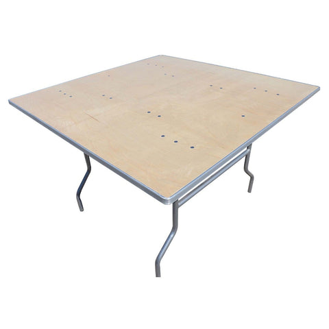 60" Square Wood Folding Table