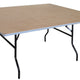 48" Square Wood Folding Table