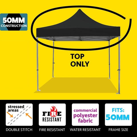 10' x 10' 50mm Speedy Tent Top - Black