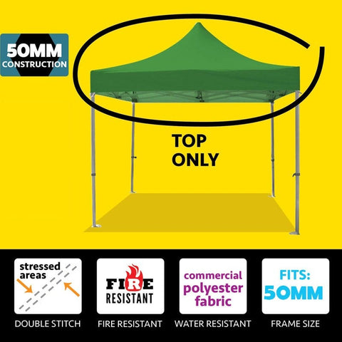 10' x 10' 50mm Speedy Tent Top - Green