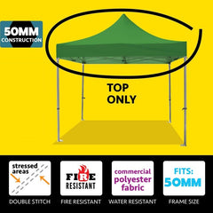 10' x 10' 50mm Speedy Tent Top - Green
