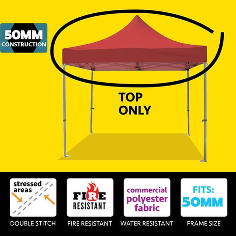 10' x 10' 50mm Speedy Tent Top - Red