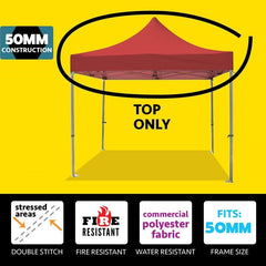 10' x 10' 50mm Speedy Tent Top - Red