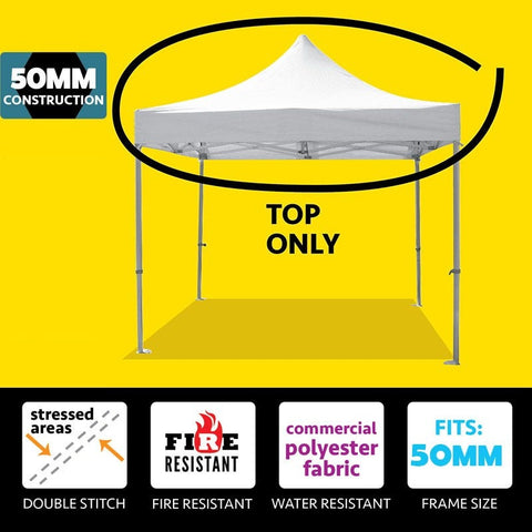 10' x 10' 50mm Speedy Tent Top - White