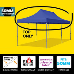 10' x 20' Speedy Tent Top Only - Blue