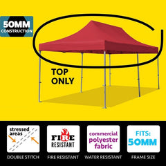 10' x 20' Speedy Tent Top Only - Red