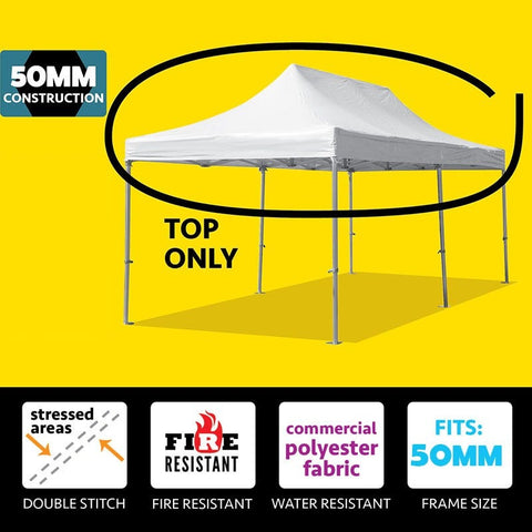 10' x 20' Speedy Tent Top Only - White