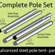 20 x 30 Weekender Party Tent Pole Set - Galvanized Steel