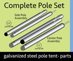 20 x 20 Standard Tent Pole Set - Galvanized Steel