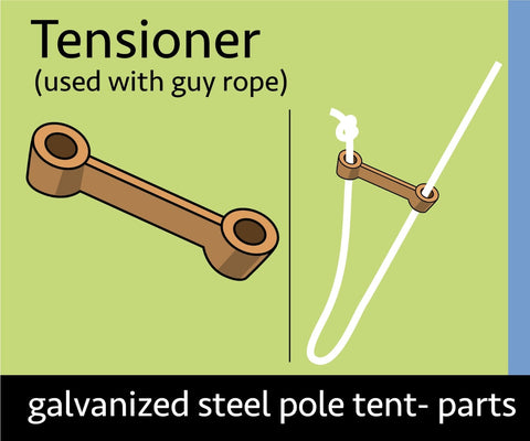 Pole Tent Guy Rope Tensioner - 10 Pack