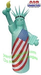 8' Air Blown Inflatable Patriotic Statue Of Liberty GREEN COLOR