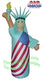 8' Air Blown Inflatable Patriotic Statue Of Liberty SKIN COLOR