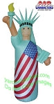 8' Air Blown Inflatable Patriotic Statue Of Liberty SKIN COLOR